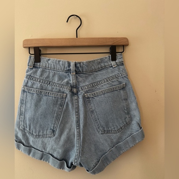 American Apparel Light Blue Jean Shorts - Picture 2 of 4